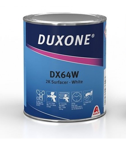 Duxone DX64W  2К АКРИЛОВЫЙ ГРУНТ-НАПОЛНИТЕЛЬ БЕЛЫЙ 1Л